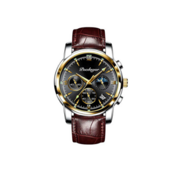 Poedagar Luxury Luminous Leather Quartz Wrist Watch