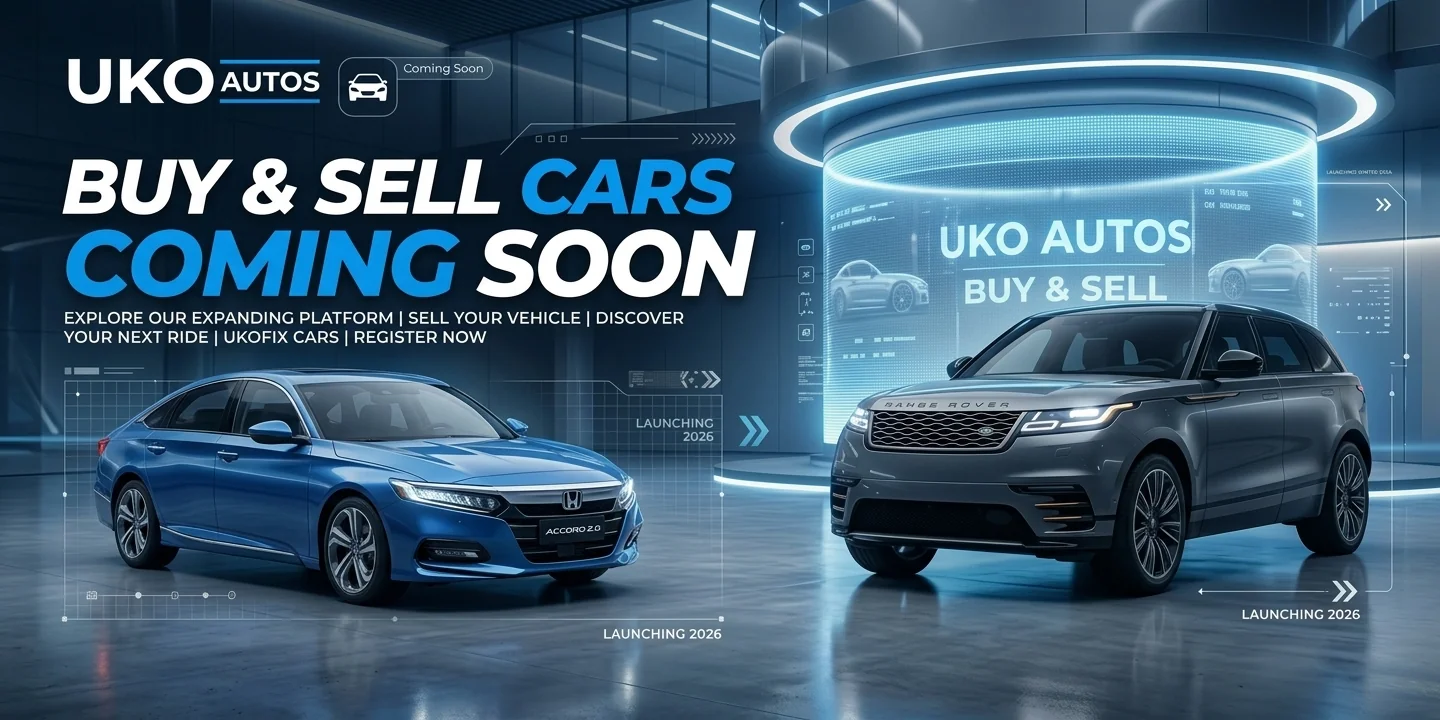 Uko Autos by Ukofix - buy and sell cars, coming soon. Launching 2026.